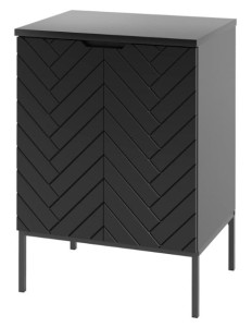 MEGSTYL SZAFKA ASPEN -09 CZARNY MAT 60 CZARNY STELAŻ 3576