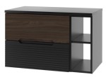 MEGSTYL SZAFKA AVELLA-02 CZARNY MAT ORZECH 80 3683