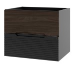 MEGSTYL SZAFKA AVELLA-02 CZARNY MAT ORZECH 60 2516