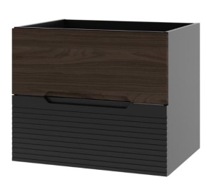 MEGSTYL SZAFKA AVELLA-02 CZARNY MAT ORZECH 60 2516