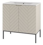 MEGSTYL SZAFKA ASPEN -08 CASHMERE 80 CZARNY STELAŻ 3906