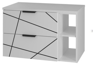 MEGSTYL SZAFKA WOOD -02 BIAŁY MAT 80  3699