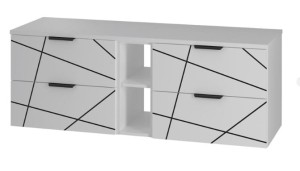 MEGSTYL SZAFKA WOOD -02 BIAŁY MAT 140 3487