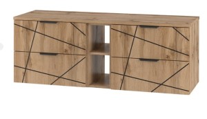 MEGSTYL SZAFKA WOOD -02 DĄB WOTAN 140 3488