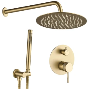 REA P8950 Zestaw natryskowy podtynkowy Lungo Grip Złoty Szczotkowany + BOX