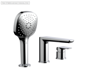 EXCELLENT Clever 2.0 bateria wannowa 3-otworowa, chrom AREX.4134CR