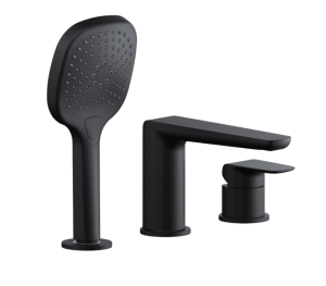 EXCELLENT Clever 2.0 bateria wannowa 3 otworowa, czarny soft AREX.4134BS