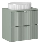 COMAD  LINE REED GREEN Zestaw meblowy 60cm z blatem i umywalką nablatową Beyond