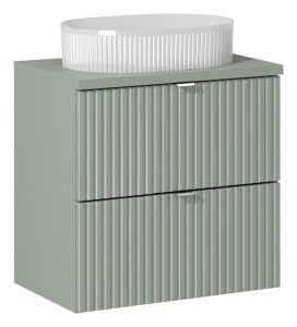 COMAD  LINE REED GREEN Zestaw meblowy 60cm z blatem i umywalką nablatową Beyond