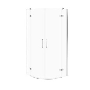 CERSANIT KABINA PÓŁOKRAGŁA CITY BY CERSANIT 90x90X195 CHROM SZKŁO TRANSPARENTNE