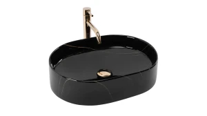 REA Umywalka nablatowa  Nadia 50 Black Stone