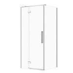 CERSANIT SET B692: KABINA KWADRATOWA CREA ZAWIAS 90x90X200 LEWA CHROM SZKŁO TRANSPARENTNE