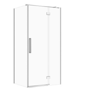 CERSANIT SET B841: KABINA PROSTOKĄTNA CREA ZAWIAS 100x80X200 PRAWA CHROM SZKŁO TRANSPARENTNE