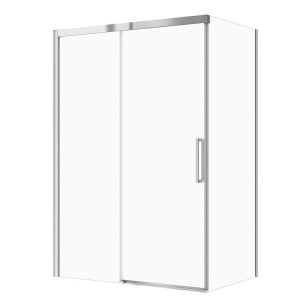 CERSANIT SET C87: KABINA PROSTOKĄTNA CREA PRZESUWNA 140x90X200 CHROM SZKŁO TRANSPARENTNE