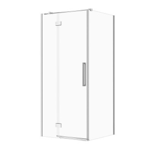 CERSANIT SET C89: KABINA PROSTOKĄTNA CREA ZAWIAS 90x80X200 LEWA CHROM SZKŁO TRANSPARENTNE