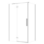 CERSANIT SET C92: KABINA PROSTOKĄTNA CREA ZAWIAS 120x80X200 LEWA CHROM SZKŁO TRANSPARENTNE