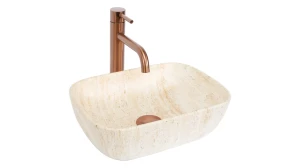 REA UMYWALKA NABLATOWA BELINDA MINI TRAVERTINE MATT