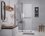 SEA-HORSE CREATIVE Kabina Walk-in przesuwna czarna 120