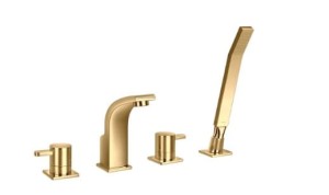 OMNIRES DARLING bateria wannowa 4-otworowa złoty połysk