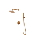 LAVITA Podtynkowy zestaw prysznicowy z deszczownicą Orion Brushed Copper