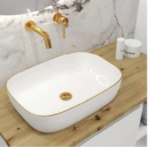 AQUAFORM Umywalka nablatowa MALAGA GOLDEN LINE