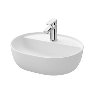 CERSANIT UMYWALKA NABLATOWA MODUO 50x40 OWALNA Z PÓŁKĄ I OTWOREM NA ARMATURĘ