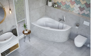 EXCELLENT Newa Plus wanna narożna 150x95 cm prawa, biały połysk WAEX.NEP15WH
