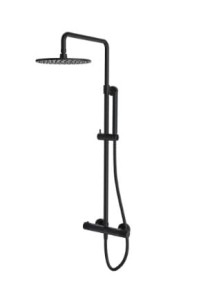 OMNIRES CONTOUR termostatyczny system prysznicowy natynkowy antracyt szczotkowany