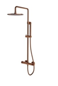 OMNIRES CONTOUR termostatyczny system prysznicowy natynkowy miedź szczotkowana