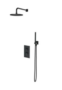 OMNIRES CONTOUR termostatyczny system prysznicowy podtynkowy antracyt szczotkowany