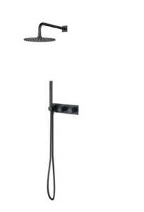 OMNIRES CONTOUR system prysznicowy podtynkowy antracyt szczotkowany