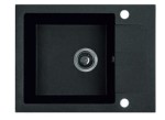 AQUAFORM zlewozmywak granitowy Maranello czarny mono 44x57x215 1komora+1/2ociekacz