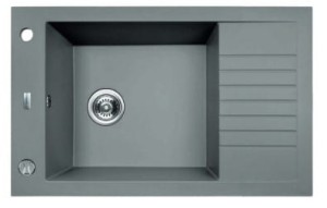 AQUAFORM zlewozmywak granitowy Modena szary 50x78x207 1komora XL+1/2 ociekacz