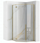 REA Kabina Prysznicowa DIAMOND 90x90 Złota Szczotkowana