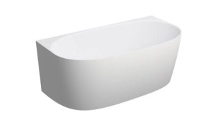 OMNIRES VALENCIA M+ wanna przyścienna, 148 x 77 cm biały połysk