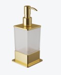 EXCELLENT Riko dozownik stojący do mydła w płynie, złoty połysk