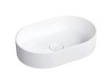 OMNIRES OVO M+ umywalka nablatowa, 55 x 36 cm biały połysk