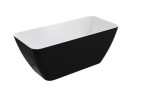 OMNIRES PARMA M+ wanna wolnostojąca, 159 x 71 cm biały/czarny połysk