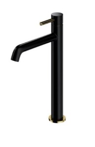 OMNIRES Y bateria umywalkowa wysoka czarny półmat/złoty połysk