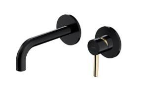 OMNIRES Y bateria umywalkowa podtynkowa czarny półmat/złoty połysk