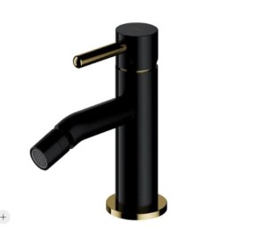 OMNIRES Y bateria bidetowa czarny półmat/złoty połysk