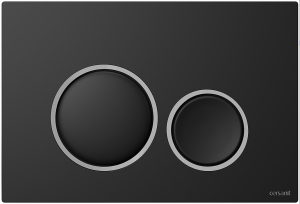 CERSANIT PRZYCISK SPŁUKUJĄCY LUNA RING CZARNY MATOWY Z DETALEM CHROM MATOWY