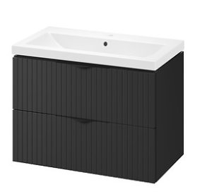 CERSANIT SET C462 TIRSO 80 CZARNY MATOWY (SZAFKA + UMYWALKA)