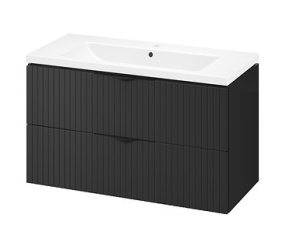 CERSANIT SET C463 TIRSO 100 CZARNY MATOWY (SZAFKA + UMYWALKA)