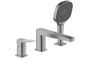 KFA ARMATURA KRAKÓW MALAGA GUN METAL GREY bateria wannowa 3-otworowa