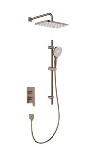 KFA ARMATURA KRAKÓW MALAGA BRUSHED ROSE GOLD zestaw podtynkowy z baterią natryskową i natryskiem przesuwnym