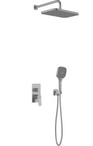 KFA ARMATURA KRAKÓW MALAGA GUN METAL GREY zestaw podtynkowy z baterią natryskową