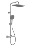 KFA ARMATURA KRAKÓW MALAGA GUN METAL GREY deszczownia z baterią termostatyczną