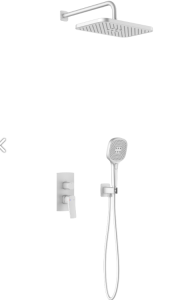 KFA ARMATURA KRAKÓW MALAGA WHITE zestaw podtynkowy z baterią natryskową