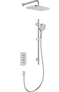 KFA ARMATURA KRAKÓW MALAGA CHROM zestaw podtynkowy z baterią termostatyczną natryskową i natryskiem przesuwnym